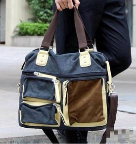 BLACK MULTI-POCKET TRAVEL PORTER SLiNG BAG 🔥