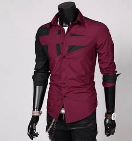 G0589 KEMEJA MERAH RED FORMAL BUSINESS MEN SHiRT