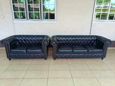 Chesterfield pu leather sofa set