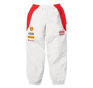 Supreme Men's White X Ducati Loose-Fit Track Pant 