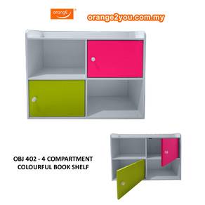 Colourful 4 Compartment Colourful Book Shelf,