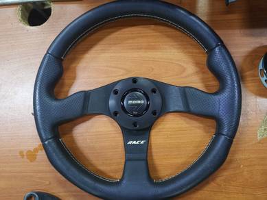 MOMO RACE NOTO BLACK/GOLD 320MM STEERING WHEEL ori