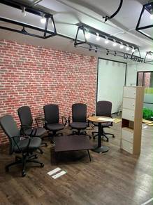 Office Furniture Set: Partition, Chairs & Tables (