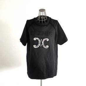 Celine Black Cotton Triomphe T-Shirt