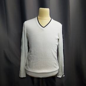 A|X ARMANI EXCHANGE Men's Sleeve Logo Stripe Knit