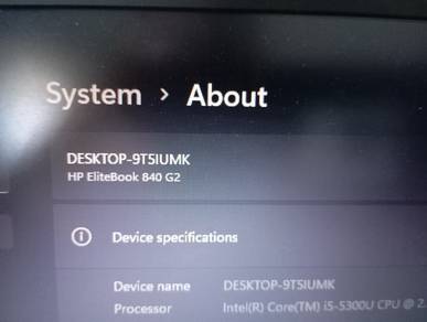 HP elite book 840 G2