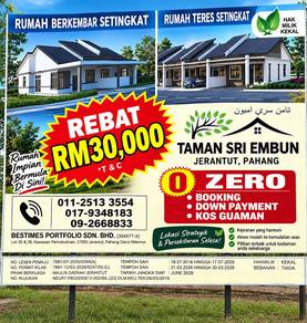 Terraced House For Sale in Jerantut,PHG