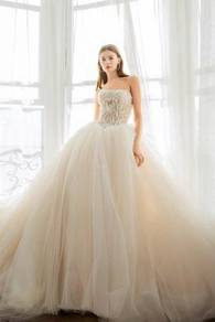 Cream fishtail wedding bridal dress gown RB1336