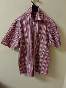 758.burberry formal shirt kemeja stripe
