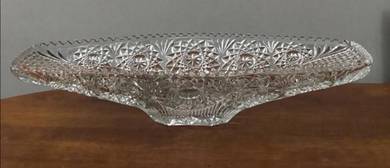 Large rectangular pressed glass bowl