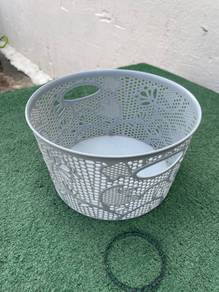B457 Bakul Plastik 26 x 16 cm Plastic Basket Grey
