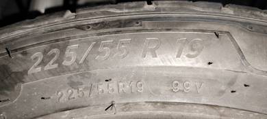 Michelin Tayar  225/55/19