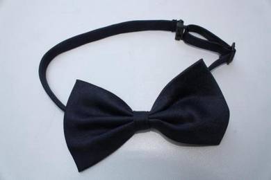 Navy Blue Adjustable Men Solid Bowtie Bow Tie