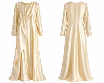 Dress custom made (Soft yellow)