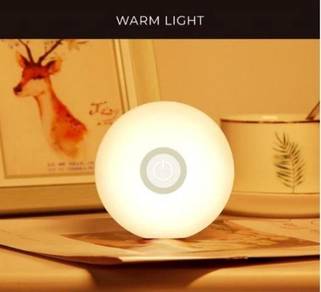 LAMP WARM LiGHT BUTTON LED USB RECHARGEABLE LAMPU