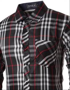 [12.12 KEMEJA HITAM BLACK POCKET LONG SLEEVE SHiRT