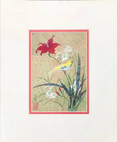 Bird & Floral Watercolor 2 (Signed)