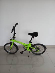DecathlonFolding Bike Tilt 500 Lime Yellow 20 inch