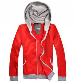 READY STOCK RED HOODiE SWEATER HOODY JACKET HOODED