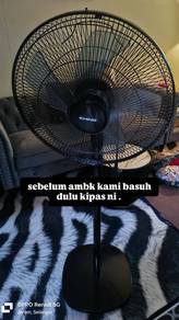 KHIND Standing Fan Black 16 inci