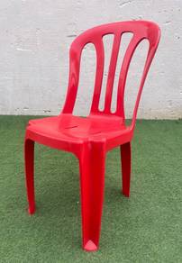 C035 Kerusi Plastik 3V Plastic Chair Red