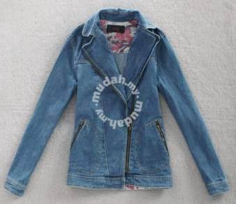 W007 STYLISH DENIM STYLE ZiPPER JEANS RIDER JACKET