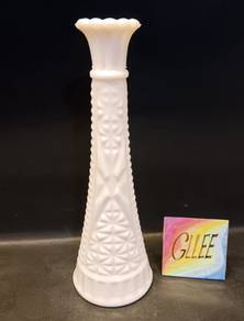 Vintage Anchor Hocking 9" Milk Glass Bud Vase
