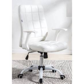 WHITE PUTIH Chair Executive Premium Pejabat Kerusi