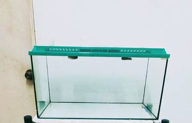2ft aquarium, plastic cover.