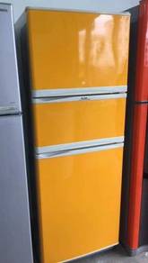 Elba 3 Pintu Peti Sejuk Ais Yellow Refrigerator