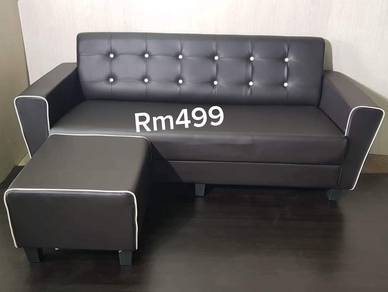 Sofa 3 Seater dan Stool 