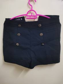 Black High Waisted Shorts Pants