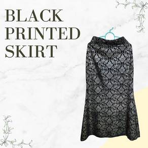 Black Printed Skirt