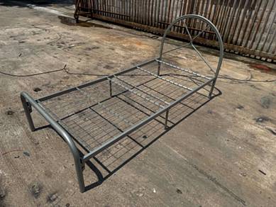 Steel Katil Single Bed Frame Foldable Lipat Besi