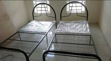 Katil single besi lipat baru