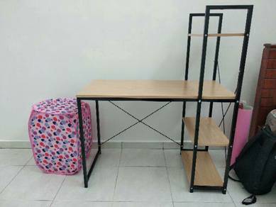meja belajar dengan rack kanan atau kiri