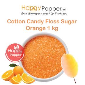 Cotton Candy Gula Kapas floss sugar orange 1kg