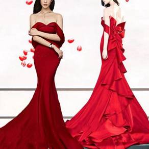 Red wedding bridal prom dress gown RB1542