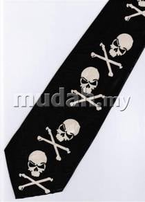 Halloween Radiation Symbol Skull Novelty Neck Tie