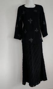 Baju Kurung Moden Jasmina Hitam Elegant