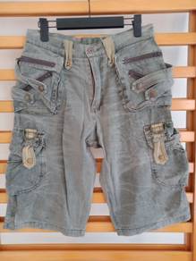 Combo 2 cargo short pants, Koi Dragon print & army