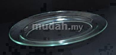 Vintage Duralex Large Oval Glass Platter 14 inches