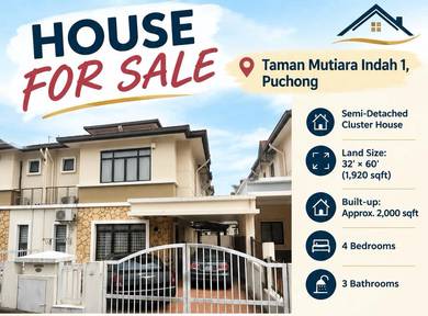 Semi-Detached House For Sale in Puchong,SGR