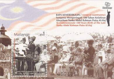 Miniature Sheet Father Independance Malaysia 2003