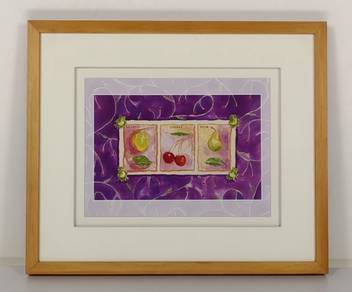 Framed Lithograph Print – Fruit Trio