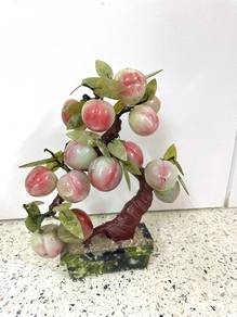 Antique Jade Peach Bonsai Tree