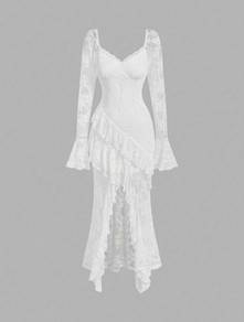 White casual dress women shein