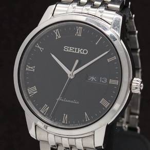 Seiko Automatic Men's Watch Black Dial Day-Date