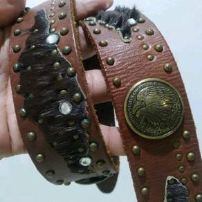 Unique and exotic handmade genuine leather belt
