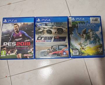 PES 2019 The Crew Horizon Zero Dawn PS4 games